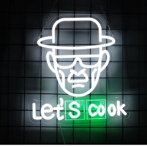 Breaking Bad Neon Sign Heisenberg for Wall "Let's Cook" Neon Ligthts
